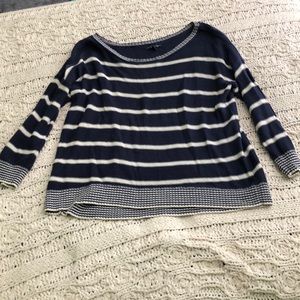 Navy and white striped American Eagle Sweater